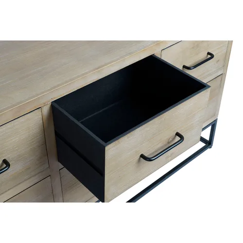 Vista 6 de Aparador DKD Home Decor Negro Natural Metal Madera MDF 120 x 40 x 64 cm