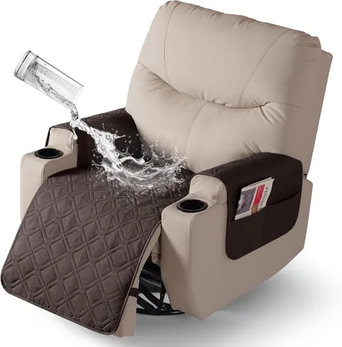 Vista 12 de VANSOFY - Fundas de asiento 100% impermeables para sillas reclinables, color azul, 22 pulgadas Azuree