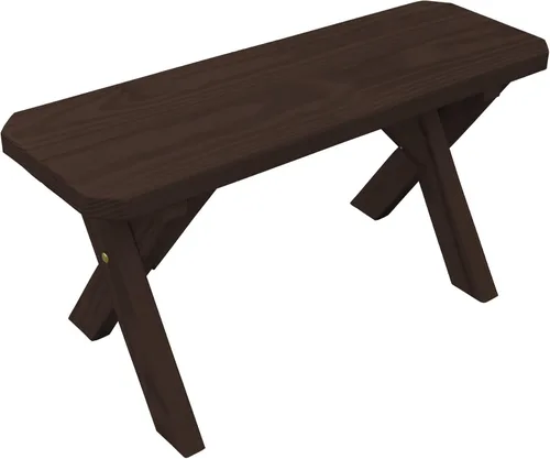 Vista 72 de Furniture Barn USA Pine - Banco cruzado de 2 pies, color negro