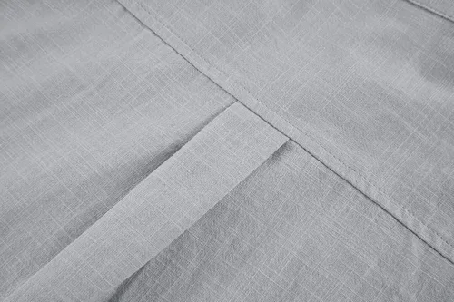 Vista 8 de Ryannology Camisas guayabera de lino de manga corta con botones para hombre, estilo casual, playa, campamento cubano, camisa mexicana para hombre