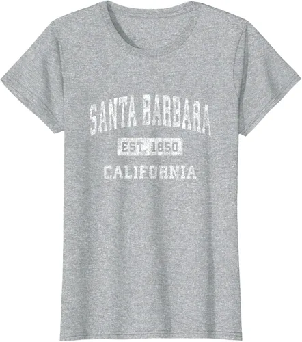 Vista 28 de Camiseta deportiva clásica de Santa Bárbara California CA, Negro, S