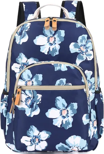 Vista 2 de Mochila para portátil Leaper para mujeres linda mochila floral para niñas para escuela, universidad, viajes, trabajo - mochila ligera para niños