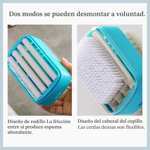 Vista 3 de LELEMON Jabonera multifuncional con drenaje, jabonera multifuncional, almacenamiento de limpieza, caja de espuma 3 en 1 para el hogar, baño, cocina