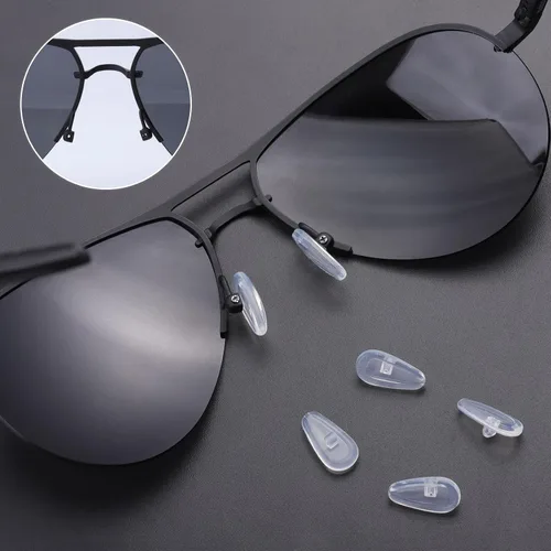 Vista 5 de OOWLIT 5 pares de almohadillas transparentes para la nariz compatibles con Oakley Tincup OX3184/Conductor 6 OO4106/Conductor 8 OO4107/Savitar OO6047
