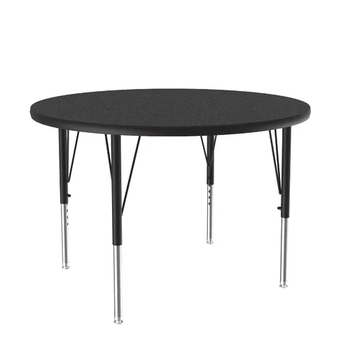 Vista 43 de Correll Mesa de Actividades Rectangular para Aula de 24"x36", Altura Ajustable (19"-29"), Granito Negro Laminado Térmico Fusionado Duradero