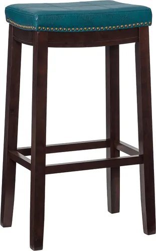 Vista 25 de Linon Claridge Taburete de mostrador, negro, 26 x 18 x 12.75 pulgadas