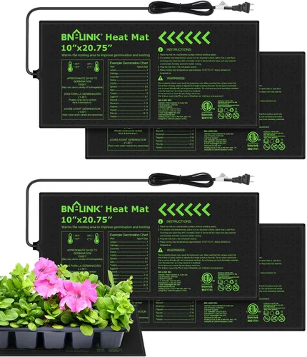 Vista 8 de BN-LINK Tapete Térmico Duradero para Plántulas para Inicio de Semillas 10" x 20.75", Tapete de Calentamiento Impermeable Almohadilla