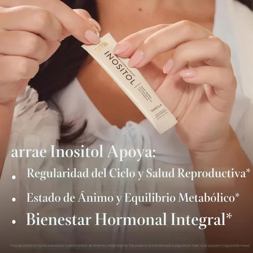 Vista 9 de Arrae Suplemento de inositol Myo & D-Chiro 40:1 para mujeres, vainilla, 30