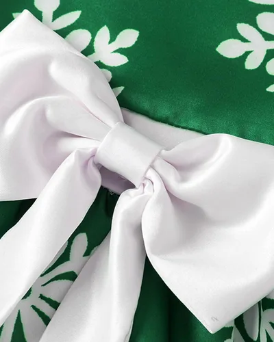 Vista 4 de 2T-10Years Girls Toddler Snowflake Christmas Halloween Dress Birthday Party Winter Events Dresses Costume Green