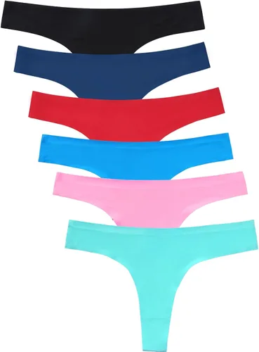 Vista 5 de Wealurre Tanga de microfibra de cintura baja para mujer sin costuras invisible
