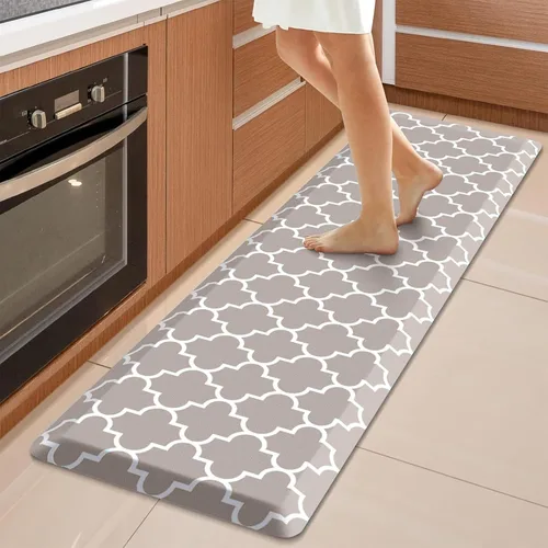 Vista 27 de WISELIFE Tapete de cocina acolchado antifatiga, 17.3 x 28 pulgadas, antideslizante, resistente, de PVC, ergonómico, impermeable, cómodo