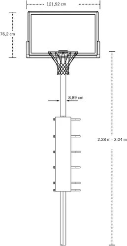 Vista 7 de Lifetime In-Ground Fusion Backboard Action Grip Sistema de baloncesto ajustable, 48 pulgadas