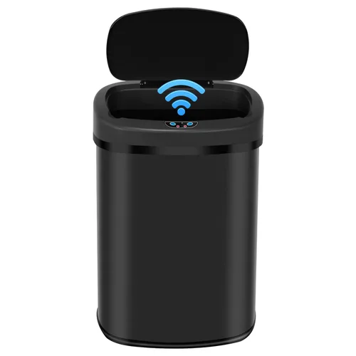 Vista 10 de Cubo de Basura con Pedal de Acero Inoxidable de 13 Galones Cubo de Basura de Metal con Tapa Cubos de Basura Grandes para Cocina, Baño, Baño, Oficina