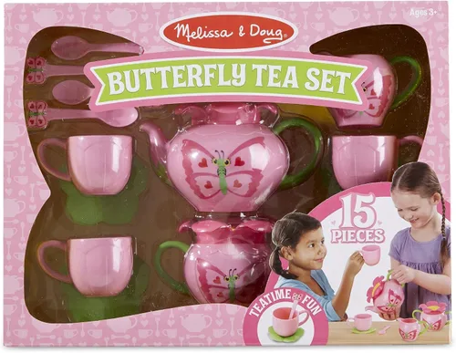 Vista 2 de Melissa & Doug Bella Butterfly: Juego de té con 1 tema compatible con M&D Scratch Fun Mini Pad (06181)