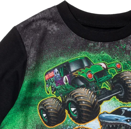 Vista 5 de Monster Jam Grave Digger - Camisa y pantalones de pijama