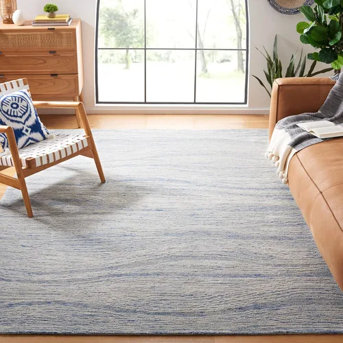 Vista 28 de SAFAVIEH Metro Collection - Alfombra decorativa de 2 x 3 pies, azul y marfil, diseño transicional, ideal para áreas de alto tráfico en pasillo, baño