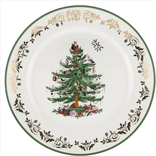 Vista 2 de Soporte para pastel dorado para árbol de Navidad