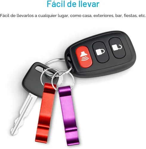 Vista 4 de Mcyye 6 piezas abrebotellas de cerveza Mcyye coloridos, abrebotellas de llavero de metal premium, abrebotellas de bebidas para hombres, mujeres