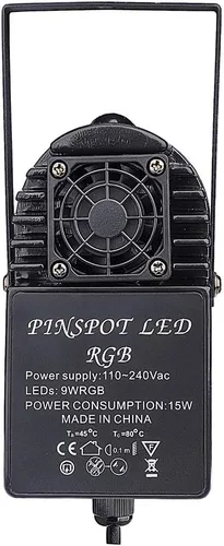 Vista 3 de 9w RGB Beam Lights para la luz de la bola del disco, Spotlight+Mirror Ball Lights Spot Light Stage