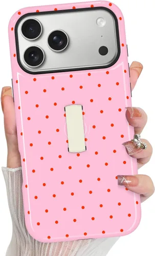 Vista 10 de KANGHAR Compatible con iPhone 17 Pro Case Spot Pattern - Negro Mancha rosada negra