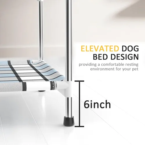 Vista 5 de Litera para Perros con Ventana de Cabecera - Cama Doble Elevada para Perros y Humanos con Barandilla de 2 Capas, Percha de Ventana para Perros, Cuna