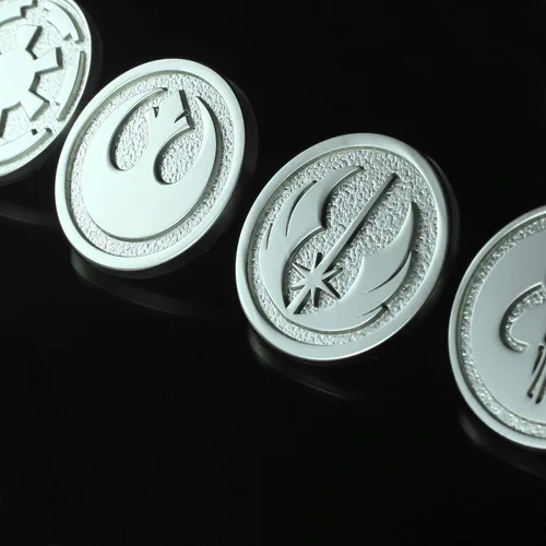 Vista 4 de Symbols - Juego de 4 piezas de mitosaurio, cráneo, imperio galáctico, alianza rebelde