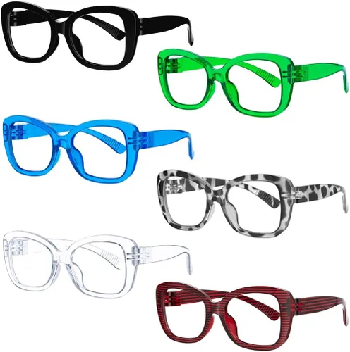 Vista 8 de Eyekepper Paquete de 4 lentes de lectura elegantes para mujeres de gran tamaño +0.50