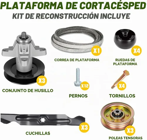 Vista 2 de Kit de husillo de cubierta de 50 pulgadas 618-04126 para Cub Cadet RZT50