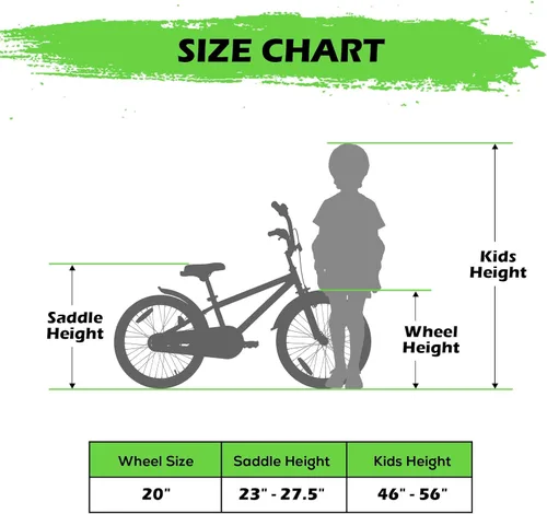 Vista 6 de WEIZE Kids Bike, 16 20 Inch Children Bicycle for Boys & Girls Ages 4-12 Years Old, Rider Height 41-62 Inch, Adjustable Seat & Handlebars, Coaster