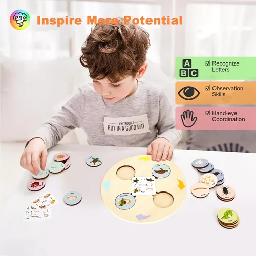 Vista 5 de Juguetes de ciclo de vida para niños, kits educativos de ciencia, juguetes Montessori para niños de 3, 4, 5, 6 años en adelante, aprendizaje