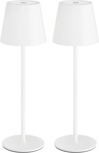 Vista 10 de uuffoo Paquete de 2 lámparas de mesa inalámbricas recargables de 5000 mAh, luces a pilas, control táctil, lámparas de escritorio portátiles LED de 3
