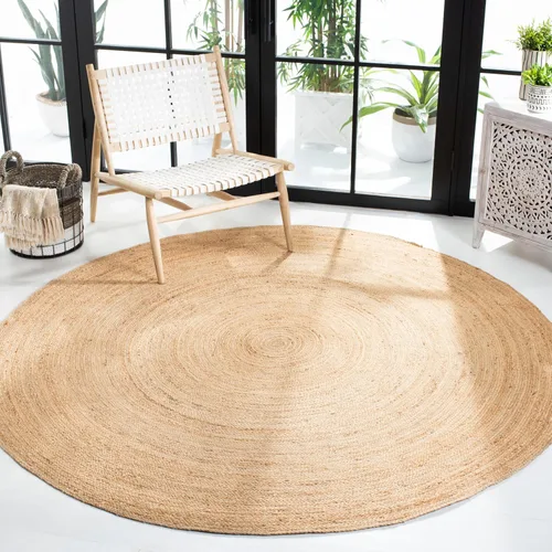 Vista 8 de SAFAVIEH Alfombra de área de la colección Natural Fiber – Alfombra redonda de 3 pies, natural, hecha a mano de yute trenzado, ideal para zonas