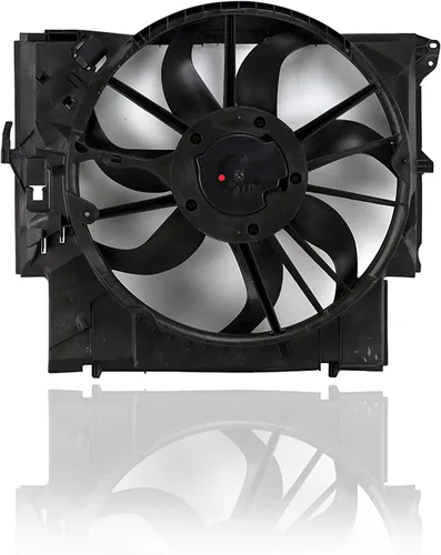 Vista 2 de Conjunto de ventilador de condensador y radiador dual, compatible con Cooling Direct / repuesto para BM3115116 07-11 3-Series Sedan 3.0L con turbo