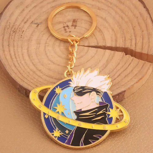 Vista 3 de SONGCHANGJEWELRY JJK - Llavero Satoru Figura de anime esmaltado Llavero de joyería para hombres y mujeres