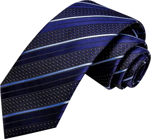 Vista 260 de Hi-Tie Corbatas de seda para hombre, diseño de cachemira a rayas, con bolsillo, gemelos cuadrados, conjunto formal de negocios