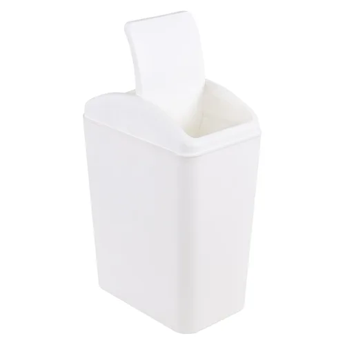 Vista 8 de Cand 1 bote de basura de 4 galones, cubo de basura de plástico con tapa giratoria, 16 L (negro)