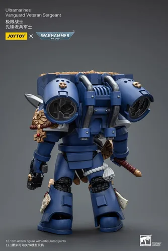 Vista 12 de Warhammer 40K: Ultramarines Vanguard Veteran Sergeant Figura de acción a escala 1:18