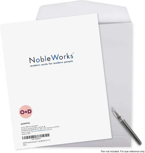 Vista 7 de NobleWorks - Tarjeta de papel de agradecimiento grande y divertida de 8.5 x 11 pulgadas con sobre (paquete de 1) Jumbo Big Ass Thank You J6399TYG