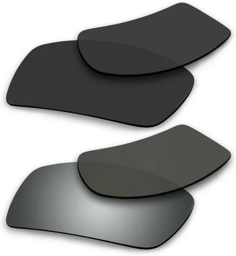 Vista 3 de ACOMPATIBLE Lentes polarizadas de repuesto negro y titanio para gafas de sol Oakley Gascan