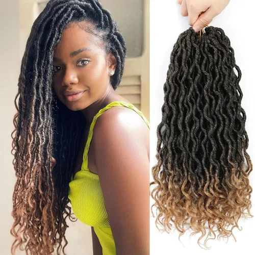 Vista 51 de Cabello Corto de Locs Falsos para Crochet Pre-Enrollado 12 Pulgadas 6 Paquetes Cabello de Locs de Diosa para Crochet Locs Falsos Suaves con Puntas