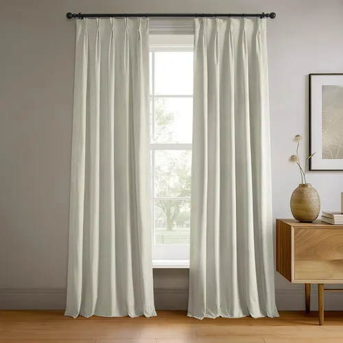 Vista 18 de HPD Half Price Drapes Cortinas Opacas de Terciopelo - 84 Pulgadas de Largo 1 Panel Cortina Opaca Signature Plisada para Sala de Estar y Dormitorio