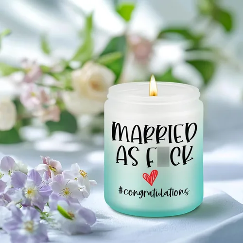 Vista 7 de GSPY Velas perfumadas, regalos para recién casados, regalos divertidos de boda para recién casados, pareja casada, regalos de felicitación de boda
