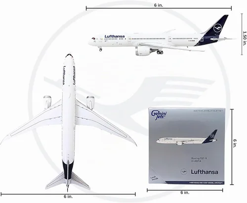 Vista 7 de GeminiJets GJDLH2046 Lufthansa Boeing 787-9 Dreamliner D-ABPA; Escala 1:400