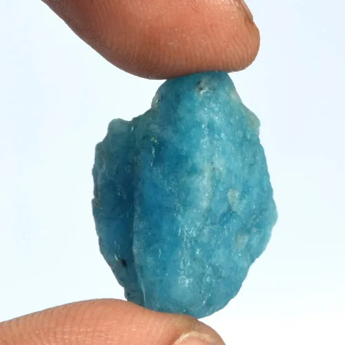 Vista 4 de GEMHUB Aguamarina áspera suelta 26.00 Ct Piedra curativa Aguamarina Azul Cielo Natural, Aguamarina áspera para Joyería, Gema, Brasil - Aguamarina