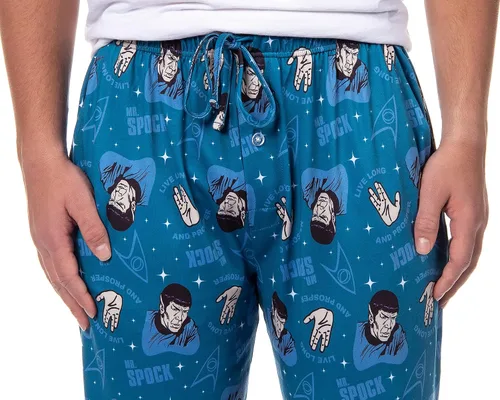 Vista 3 de Star Trek - Pantalones de pijama para hombre con estampado de Spock