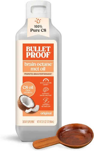 Vista 13 de Bulletproof Brain Octane Suplemento a base de aceite para el cerebro - 16 oz (paquete de 2) Aceite de coco 100% puro, suplemento energético keto