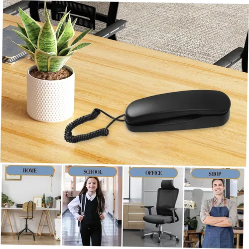 Vista 6 de jojofuny Teléfono Teléfono Fijo Extensión La Llamada Teléfono Pequeño Teléfono Colgante de Pared Teléfono Portátil Teléfono Electrónico