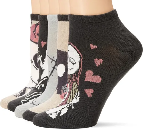 Vista 4 de Disney Women's Nightmare Before Christmas No Show Socks (5 Pack)