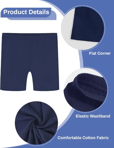 Vista 4 de Auranso Pantalones cortos de ciclismo para niñas, transpirables y de seguridad, pantalones cortos de ciclismo debajo del vestido