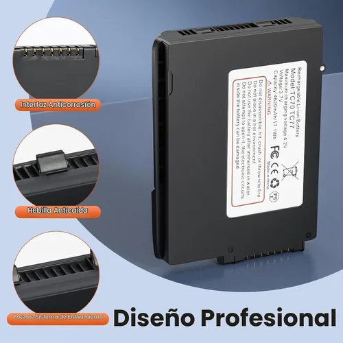 Vista 5 de E EGOWAY Batería de repuesto 4620mAh para escáner de código de barras Zebra